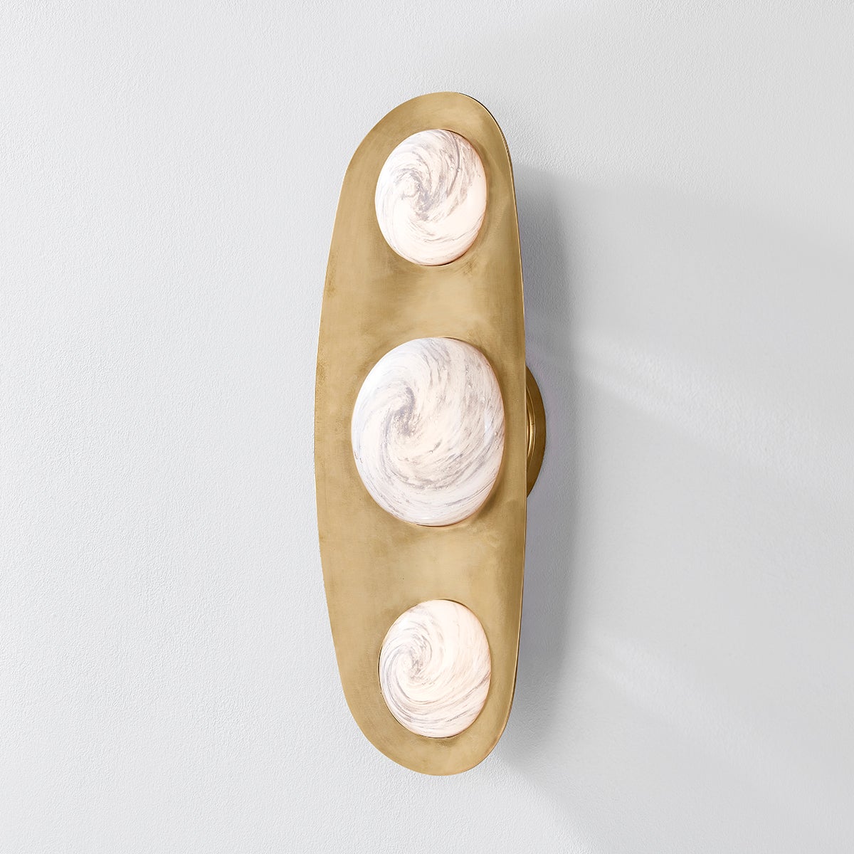 Corbett Bezel Wall Sconce Vintage Brass Detail 4