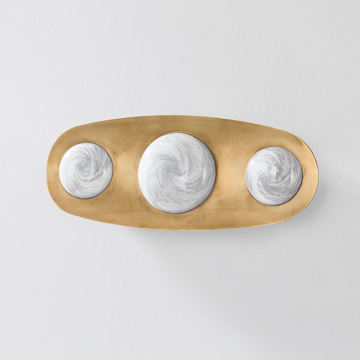 Corbett Bezel Wall Sconce Vintage Brass Detail 3