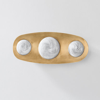 Corbett Bezel Wall Sconce Vintage Brass Detail 3