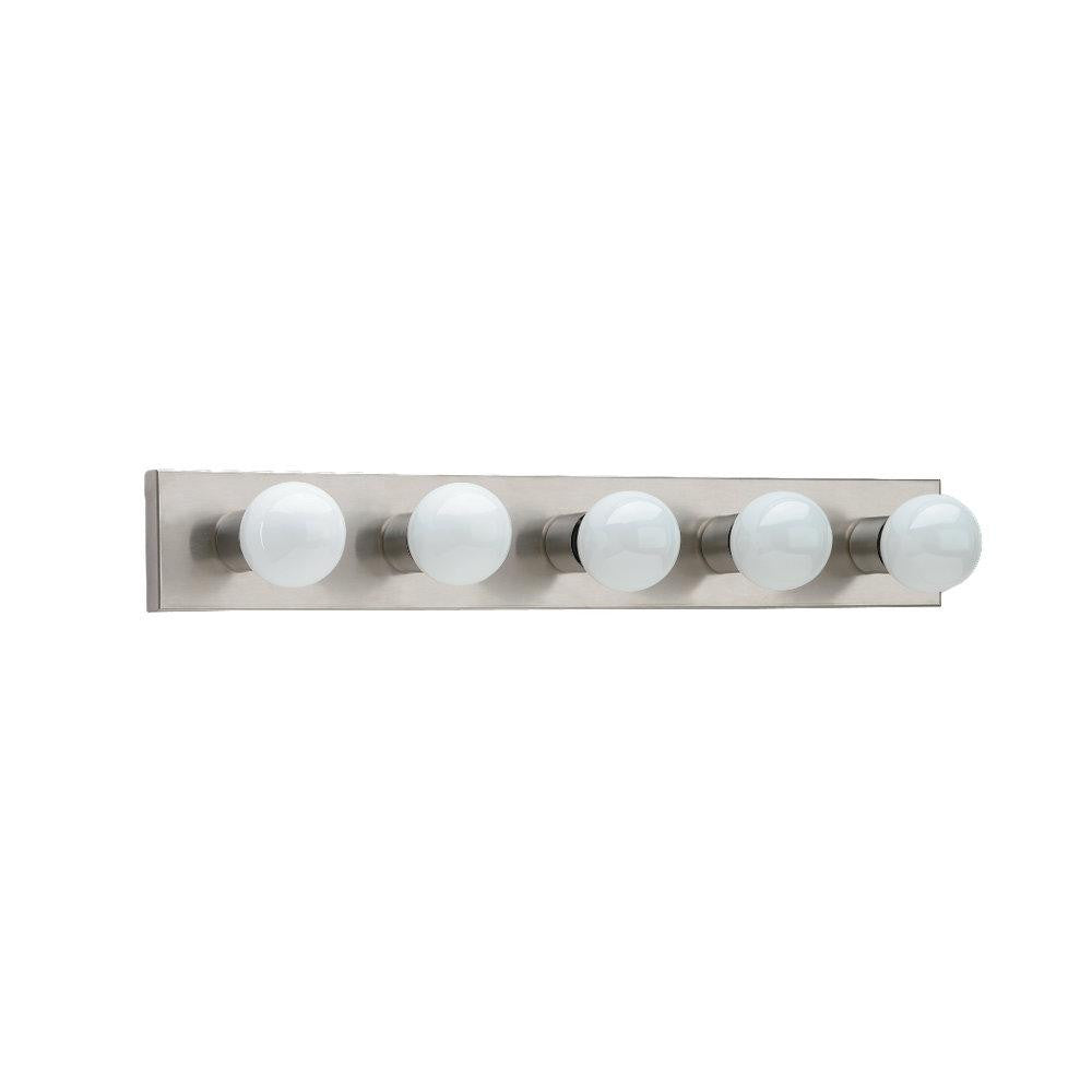 Generation Lighting Center Stage Five Light Wall / Bath Brushed Stainless