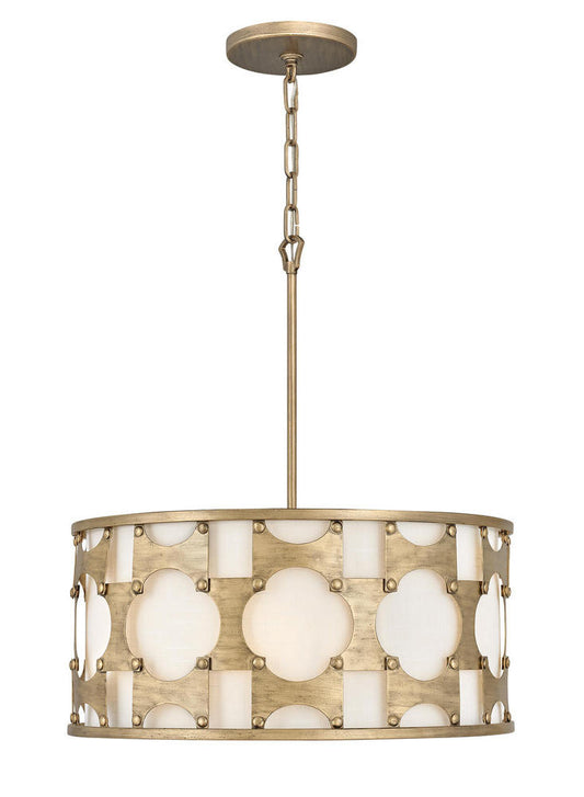 Hinkley Carter Drum Shade Chandelier Gold, Steel, Burnished Gold