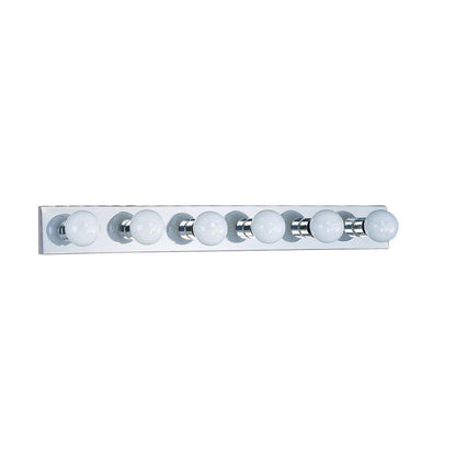 Generation Lighting Center Stage Six Light Wall / Bath Brushed Stainless