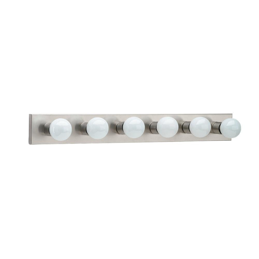 Generation Lighting Center Stage Six Light Wall / Bath Brushed Stainless