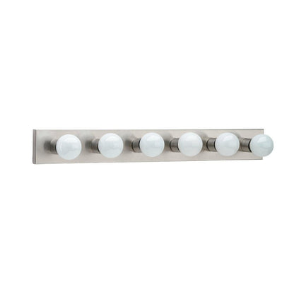 Generation Lighting Center Stage Six Light Wall / Bath Brushed Stainless