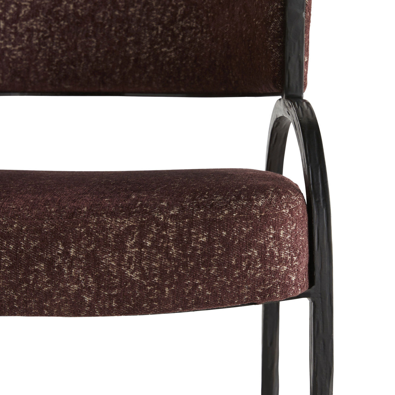 Arteriors Home Bahati Chair Bordeaux Chenille detail