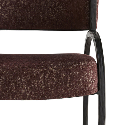 Arteriors Home Bahati Chair Bordeaux Chenille detail