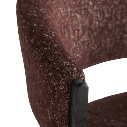 Arteriors Home Bahati Chair Bordeaux Chenille detail