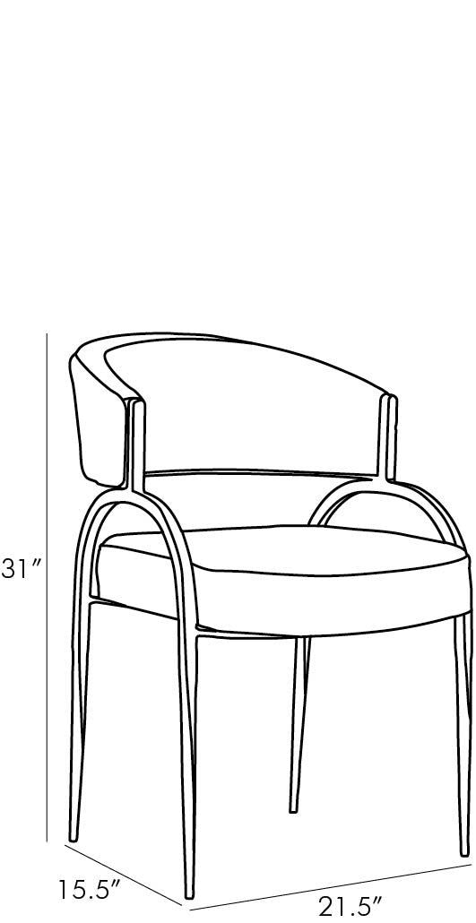 Arteriors Home Bahati Chair Bordeaux Chenille lifestyle
