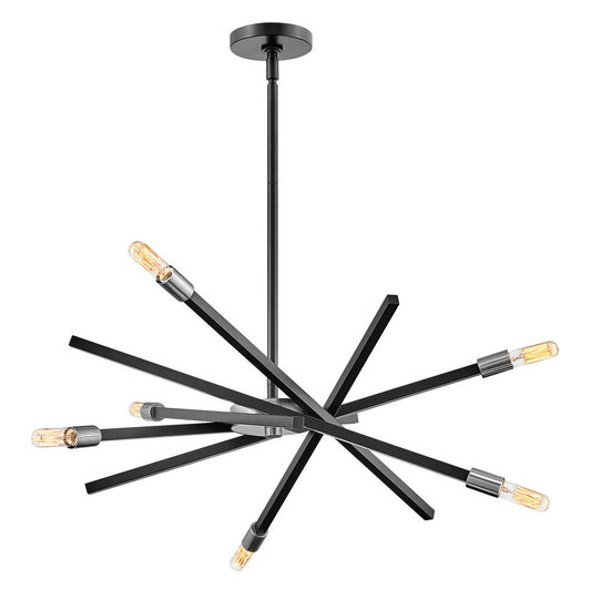 Hinkley Archer Chandelier Brushed Nickel, Satin Black