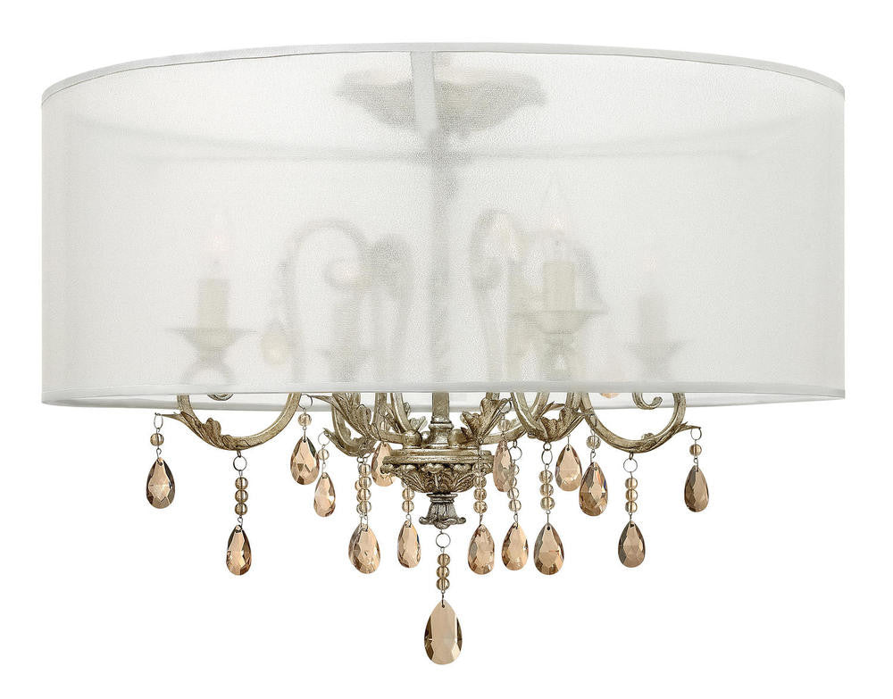 Hinkley Carlton Semi-Flush Mount Silver Leaf