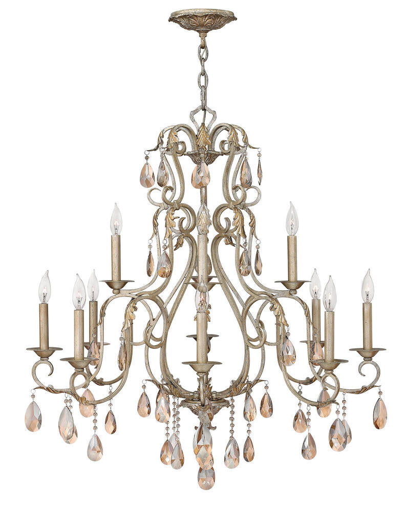Hinkley Carlton Chandelier Silver Leaf