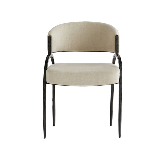 Arteriors Home Bahati Chair Natural Linen detail