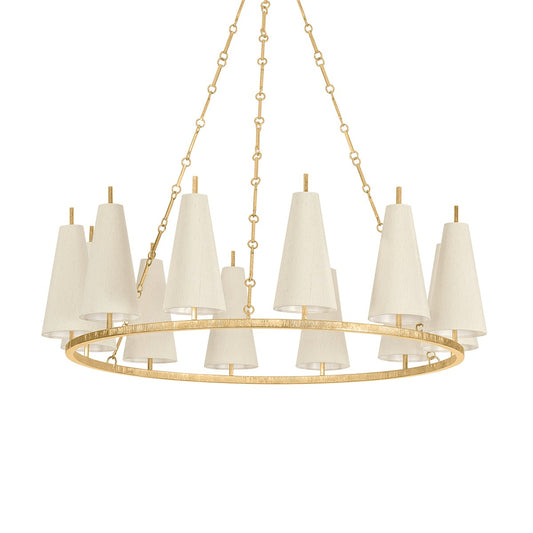 Corbett Tirana Chandelier Vintage Gold Leaf