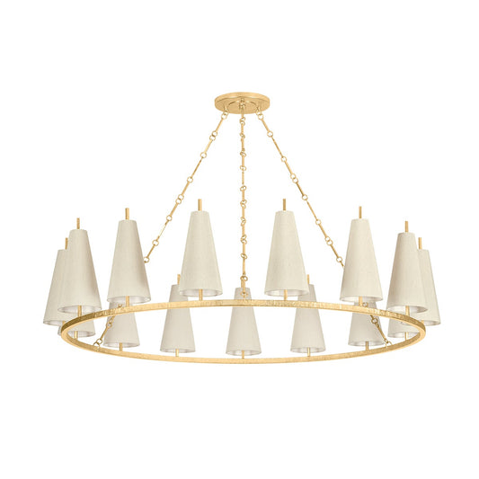Corbett Tirana Chandelier Vintage Gold Leaf