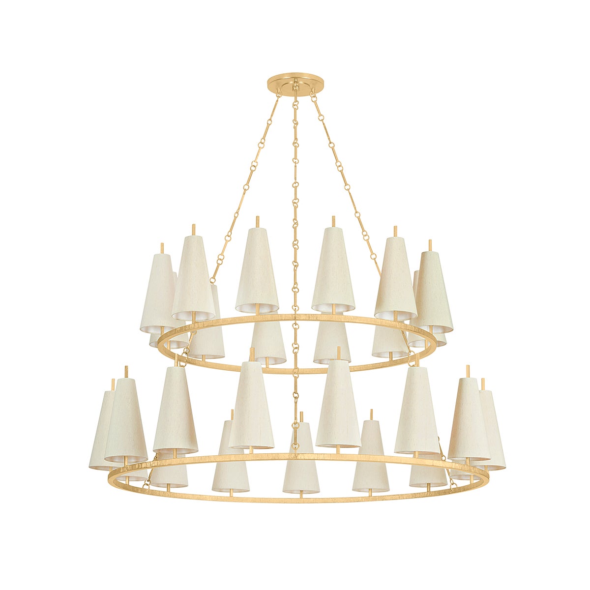 Corbett Tirana Chandelier Vintage Gold Leaf