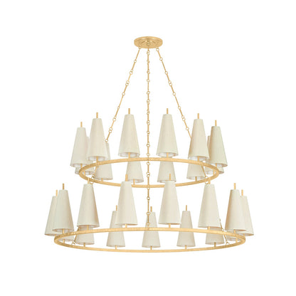 Corbett Tirana Chandelier Vintage Gold Leaf