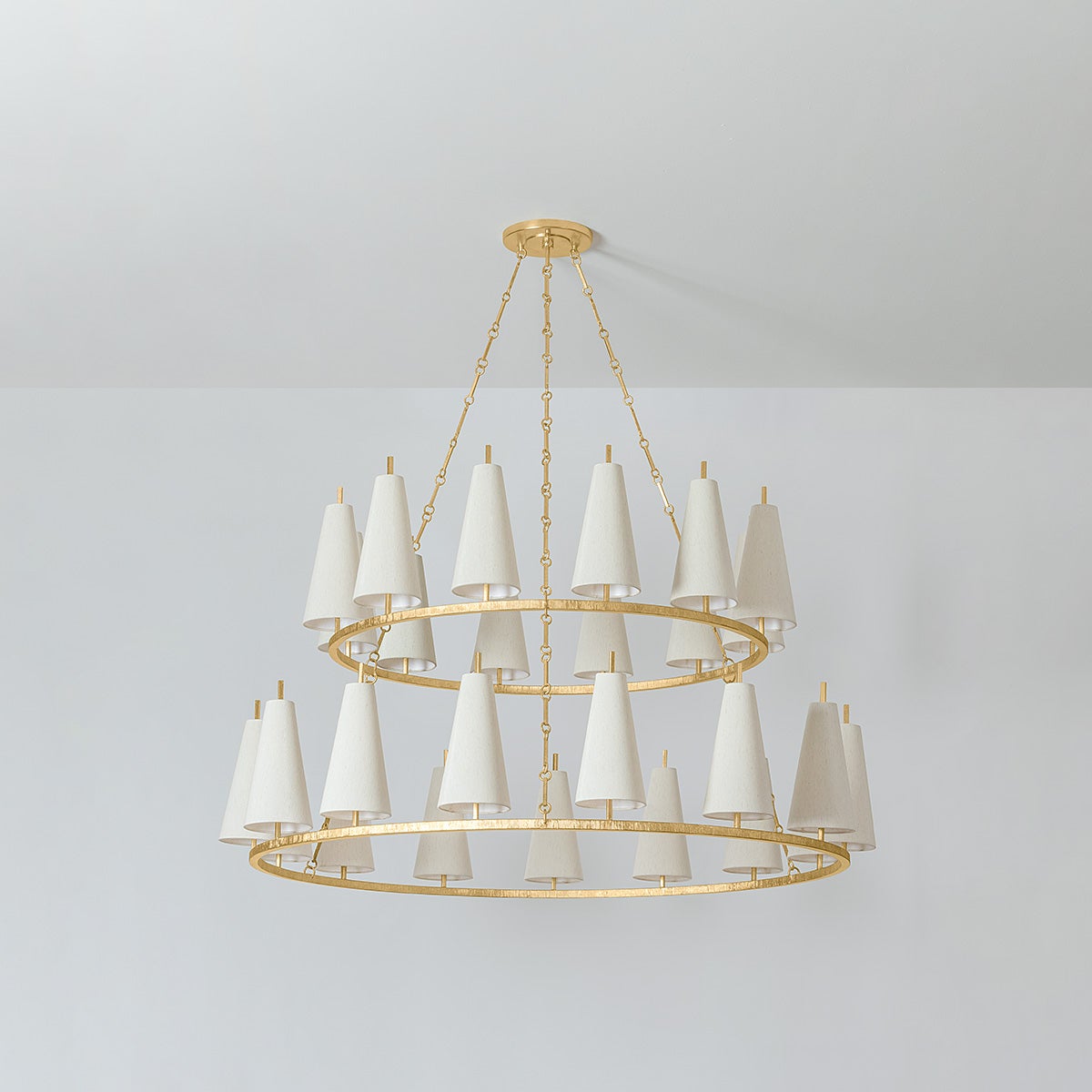 Corbett Tirana Chandelier Vintage Gold Leaf Detail 2