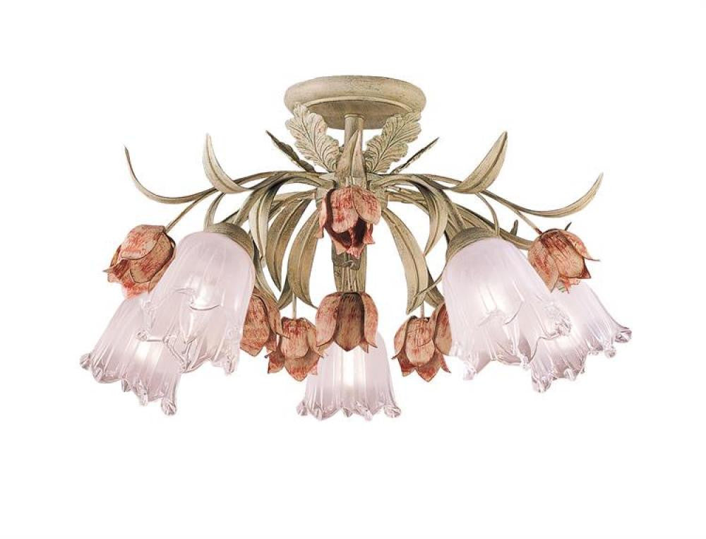 Crystorama Southport Semi Flush Mount Sage Rose