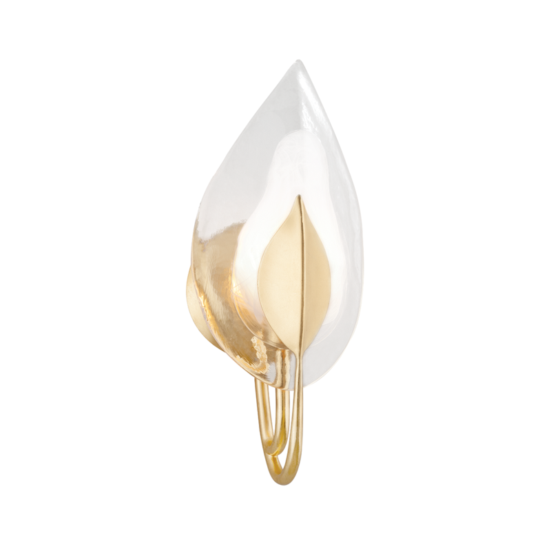 Hudson Valley Blossom Wall Sconce Gold Leaf