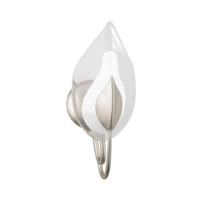 Hudson Valley Blossom Wall Sconce Silver Leaf
