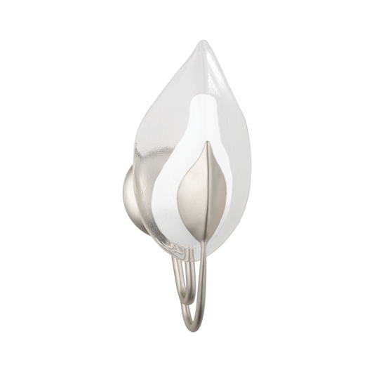 Hudson Valley Blossom Wall Sconce Silver Leaf