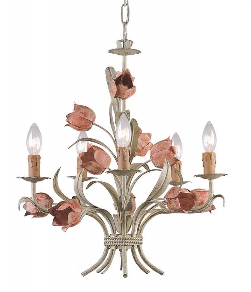 Crystorama Southport Chandelier Sage Rose