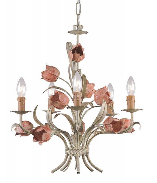 Crystorama Southport Chandelier Sage Rose