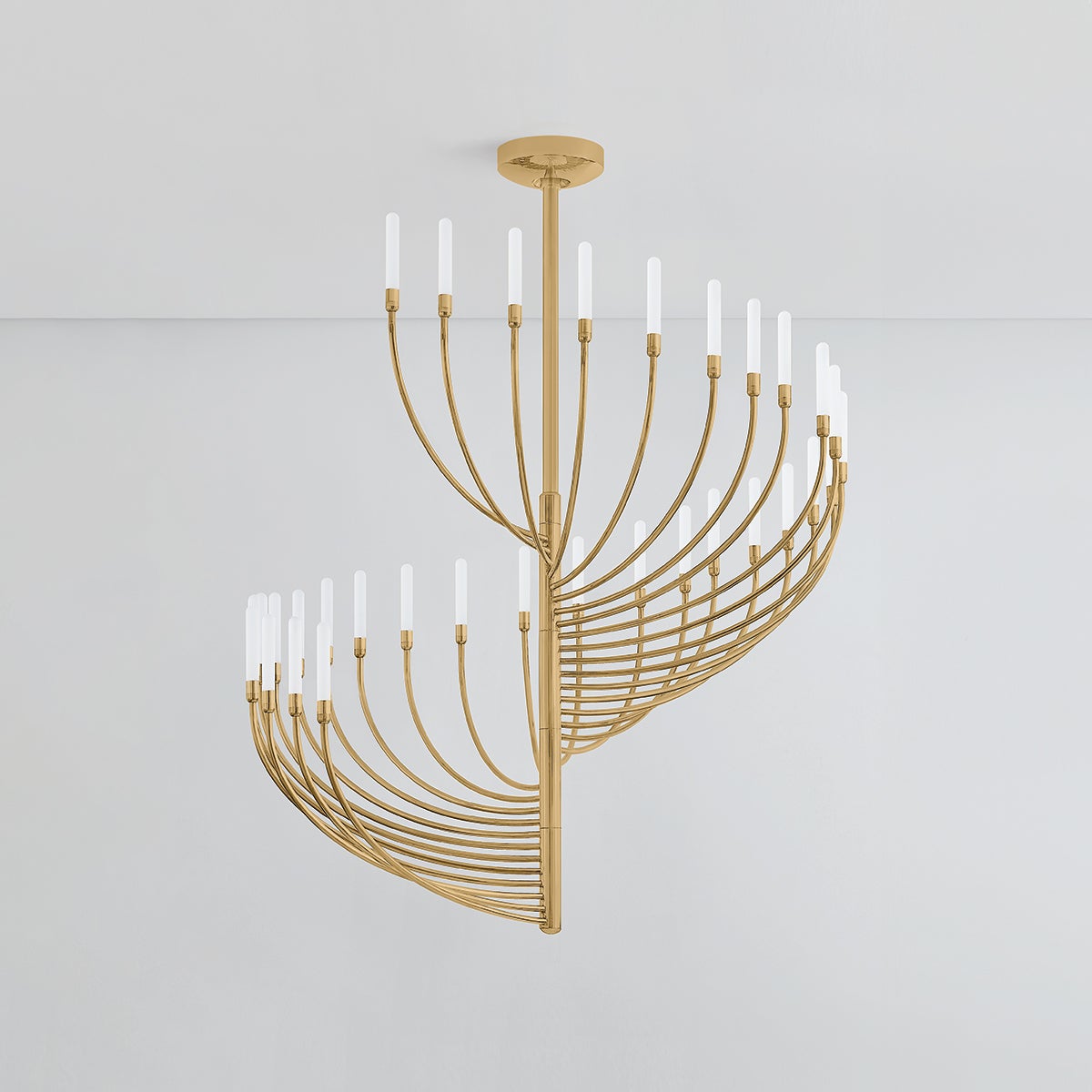 Corbett Amalthea Chandelier Vintage Brass Detail 1