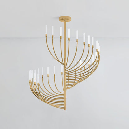 Corbett Amalthea Chandelier Vintage Brass Detail 1