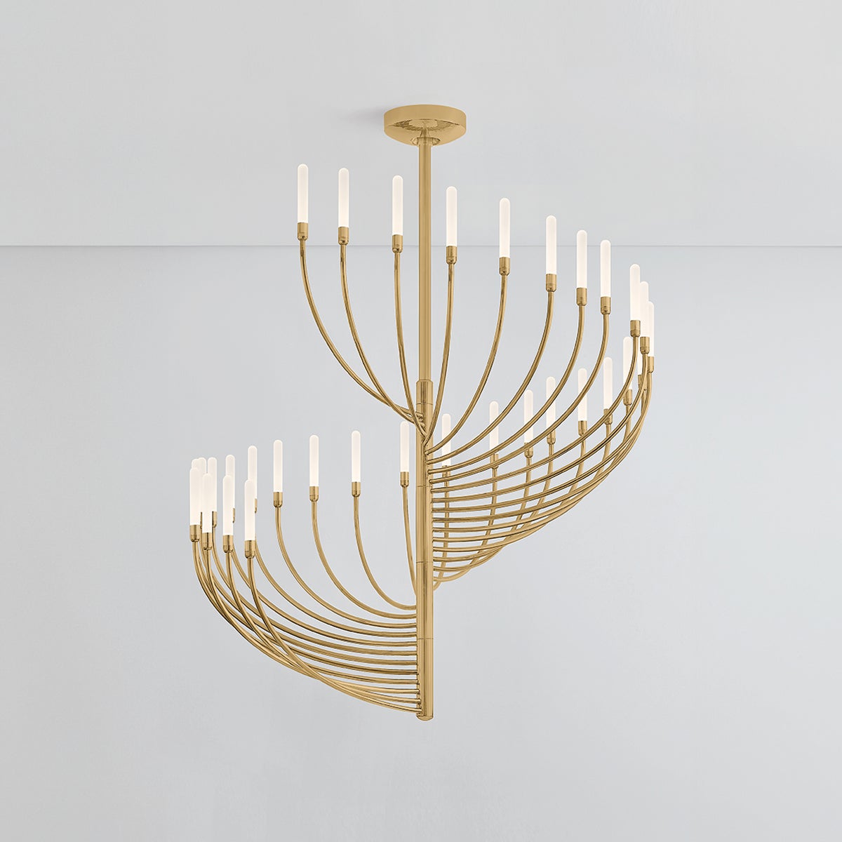 Corbett Amalthea Chandelier Vintage Brass Detail 2