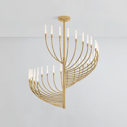 Corbett Amalthea Chandelier Vintage Brass Detail 2