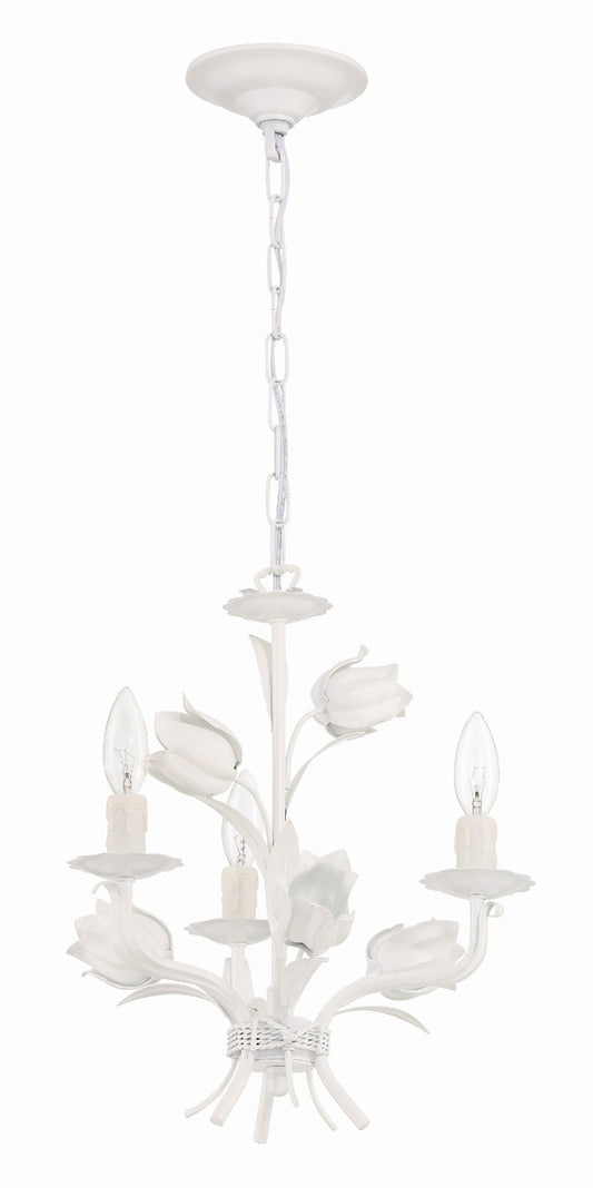 Crystorama Southport Mini Chandelier Wet White