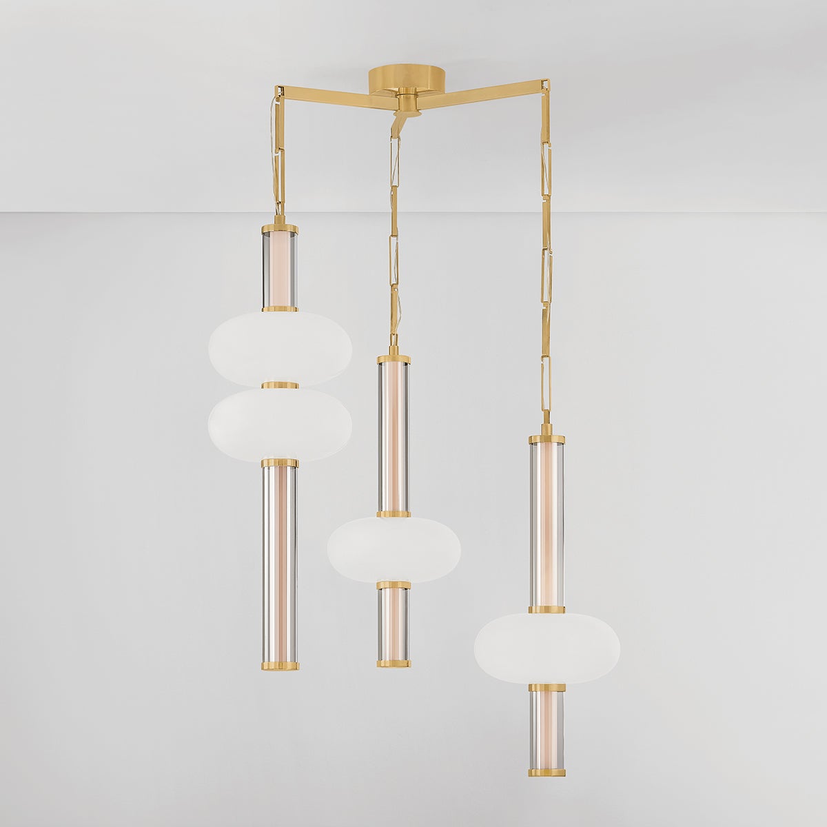 Corbett Corbin Chandelier Vintage Brass Detail 1