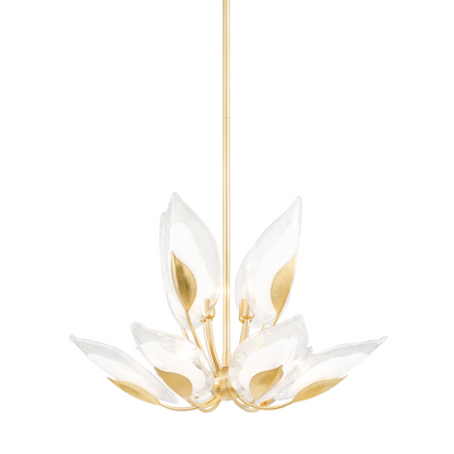 Hudson Valley Blossom Chandelier Gold Leaf