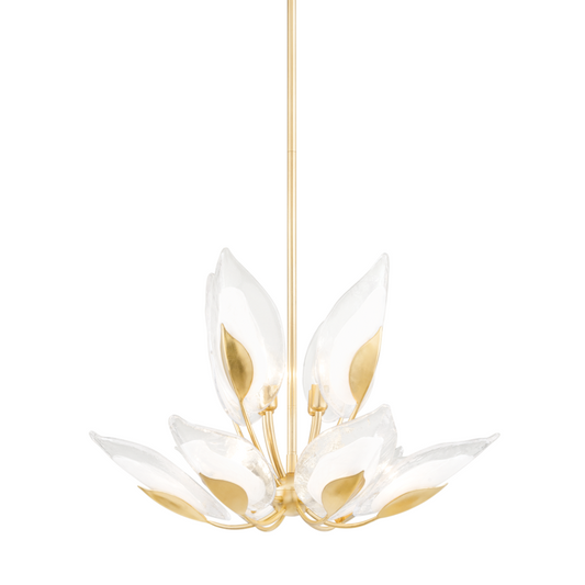 Hudson Valley Blossom Chandelier Gold Leaf