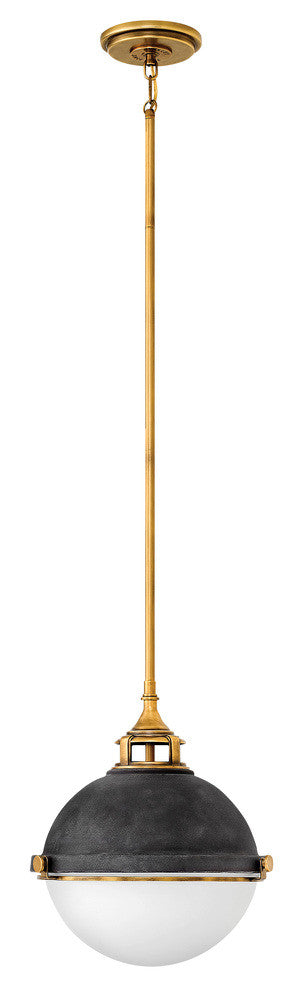 Hinkley Fletcher Mini-Pendant Heritage Brass, Aged Zinc