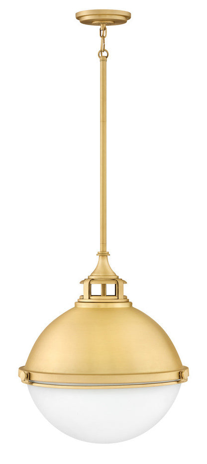 Hinkley Fletcher Down Pendant Steel, Satin Brass