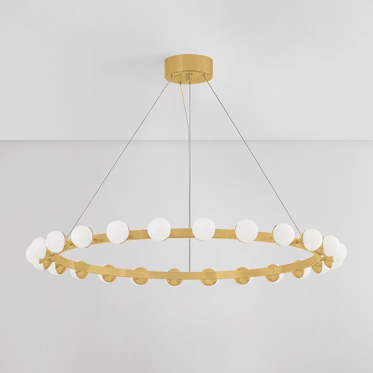 Corbett Linus Chandelier Vintage Brass Detail 1