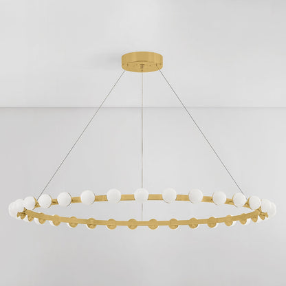 Corbett Linus Chandelier Vintage Brass Detail 3