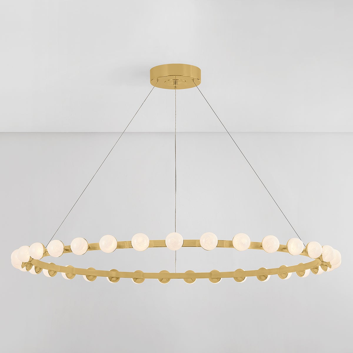 Corbett Linus Chandelier Vintage Brass Detail 1
