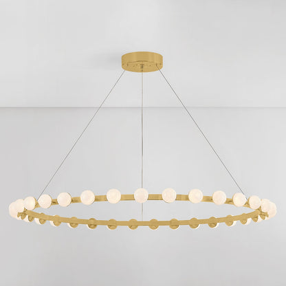 Corbett Linus Chandelier Vintage Brass Detail 1