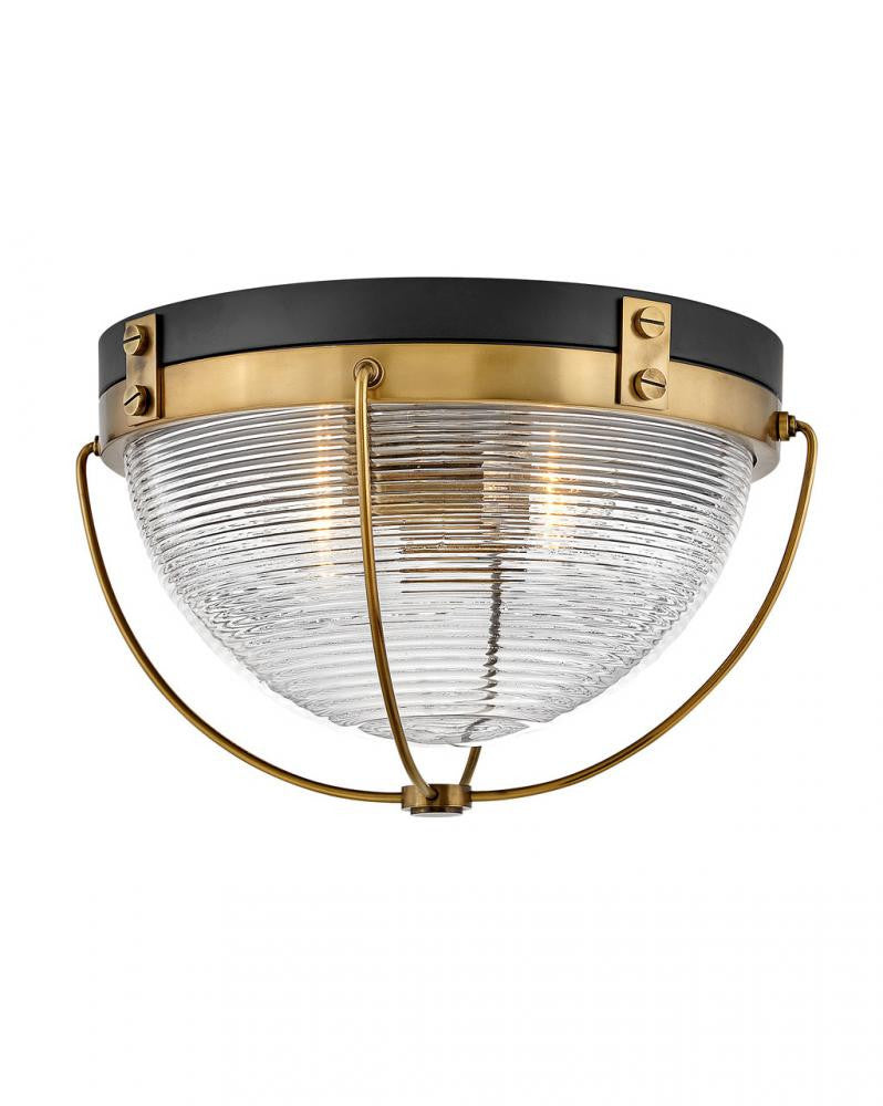 Hinkley Crew Medium Flush Mount Heritage Brass