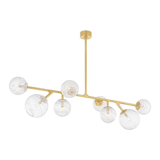 Corbett Glasgow Linear Chandelier Vintage Polished Brass