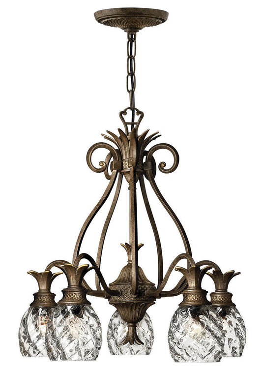 Hinkley Plantation Down Chandelier Aluminum, Bronze, Pearl Bronze
