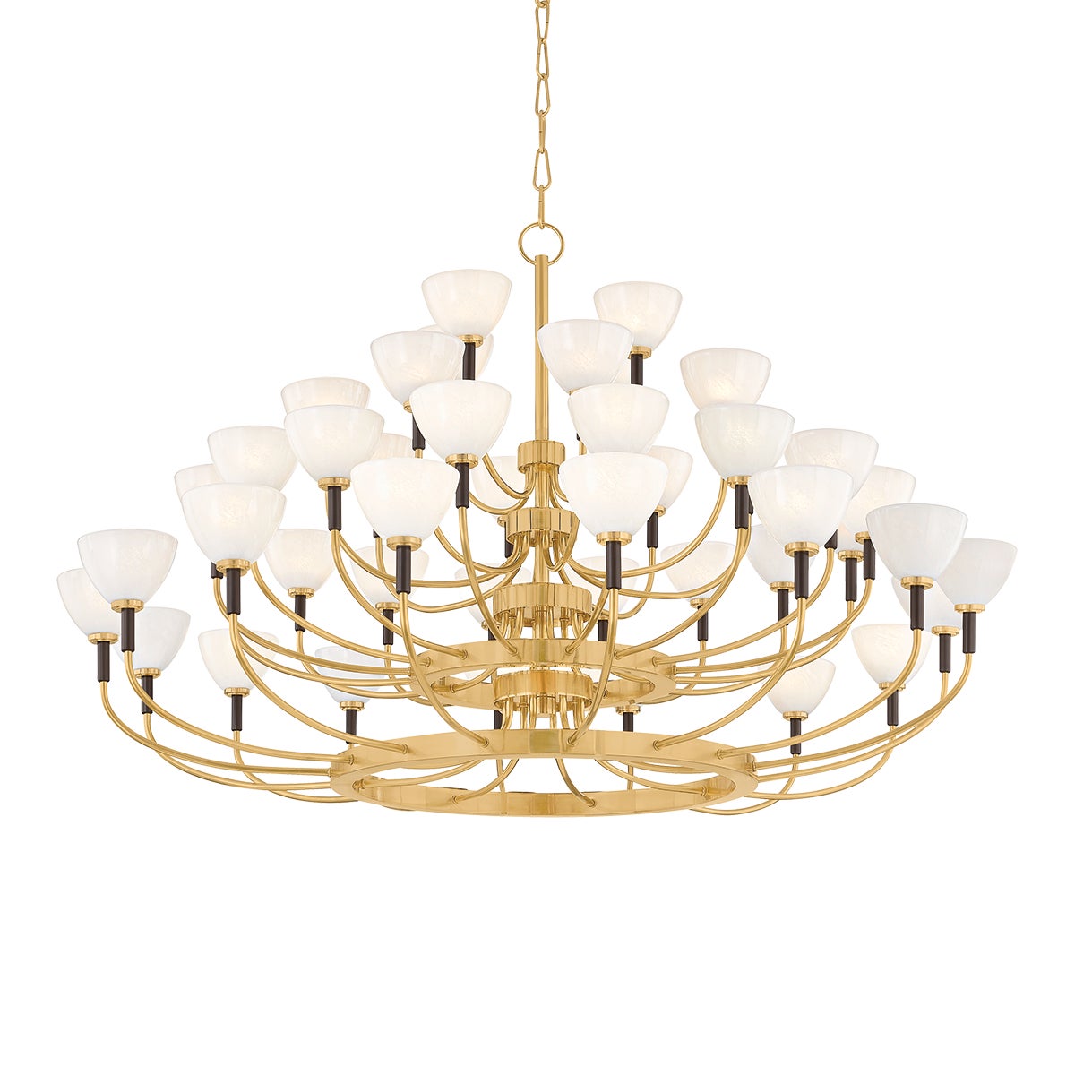 Corbett Brahma Chandelier Vintage Brass with Bronze