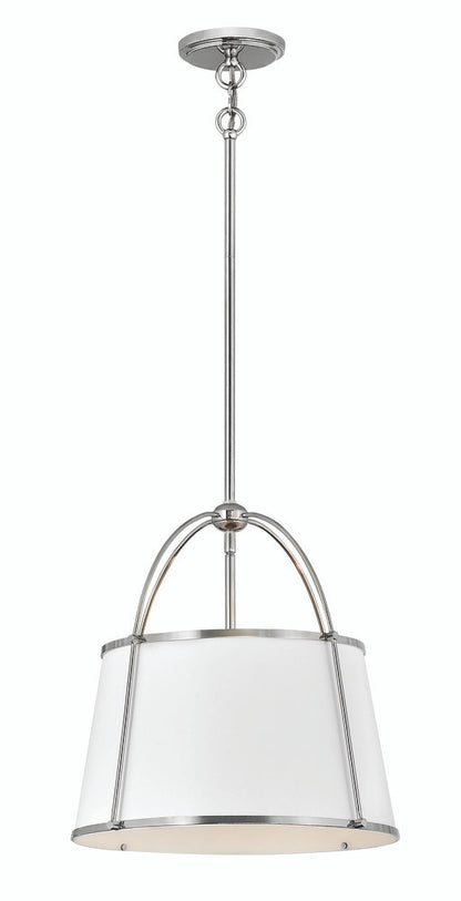 Hinkley Clarke Down Chandelier Nickel, Steel, Polished Nickel