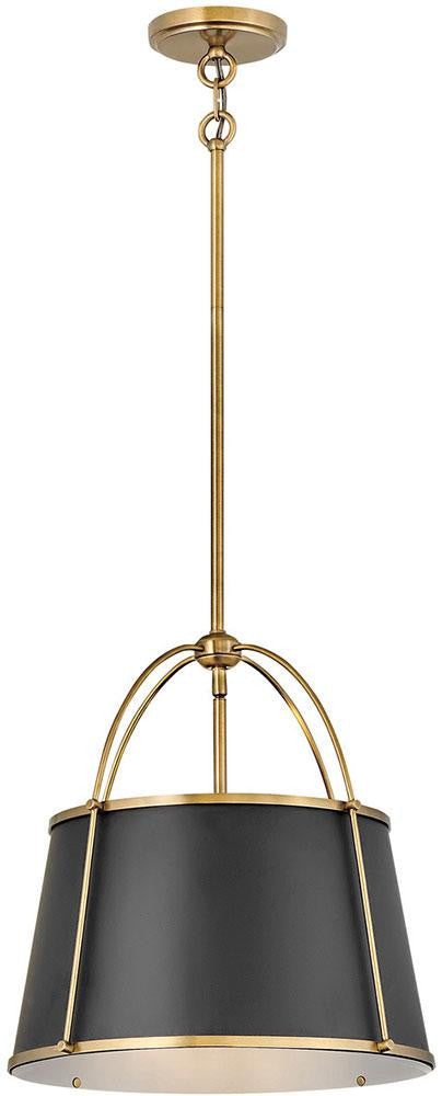 Hinkley Clarke Down Chandelier Brass, Steel, Warm Brass