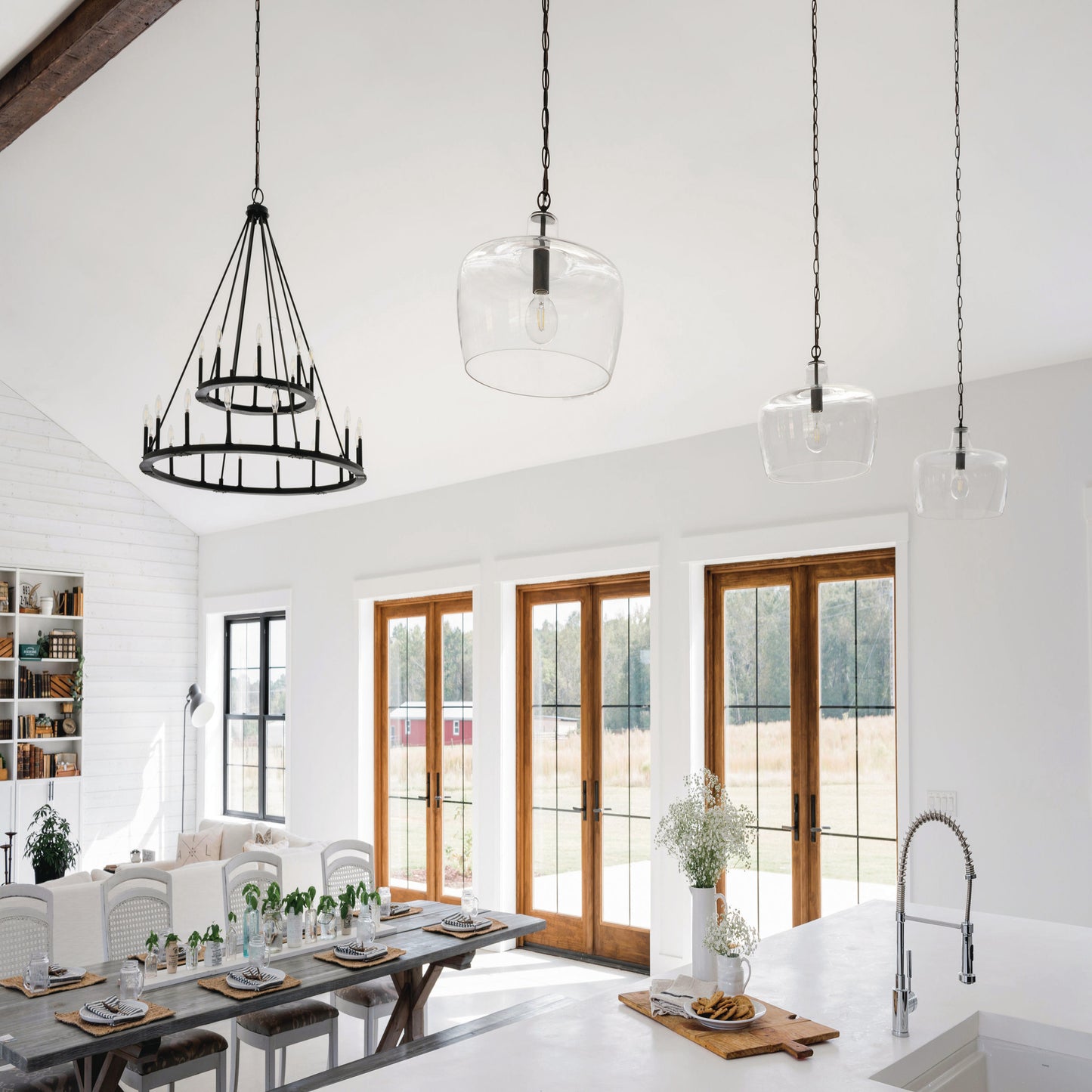 Capital Pearson 24-Light Chandelier in Black Iron