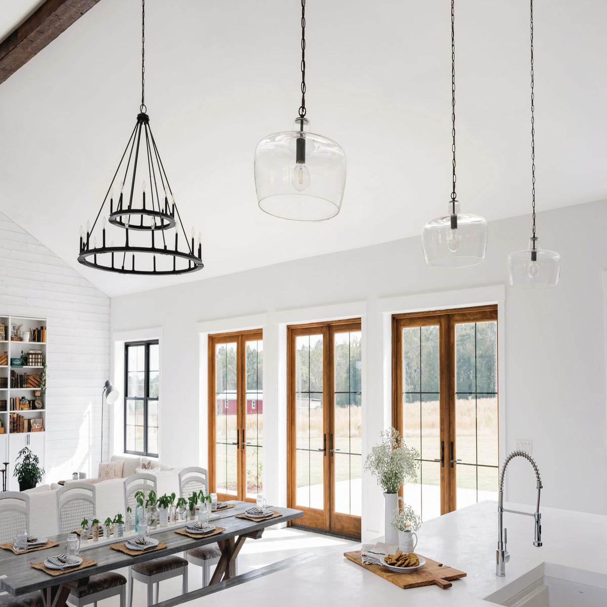 Capital Pearson 24-Light Chandelier in Black Iron