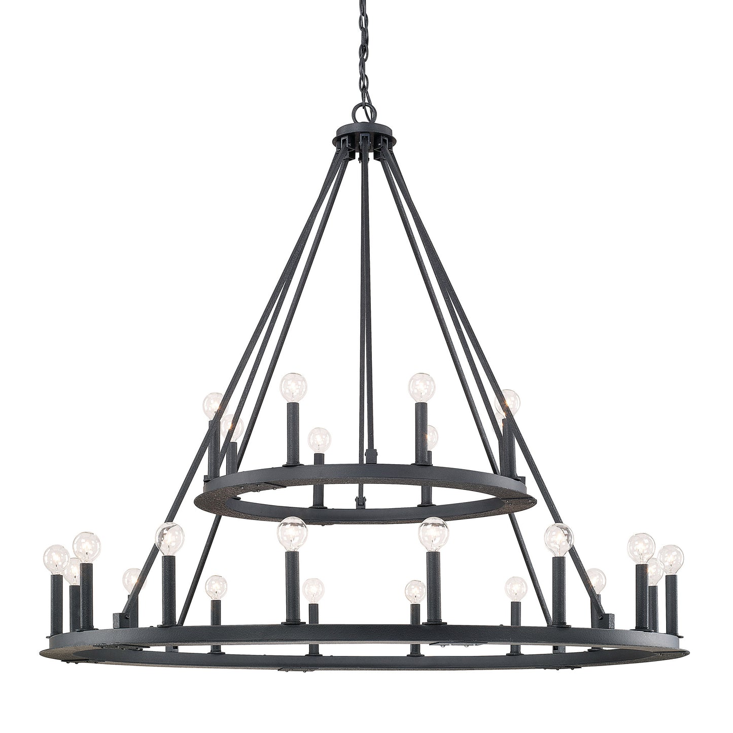 Capital Pearson 24-Light Chandelier in Black Iron